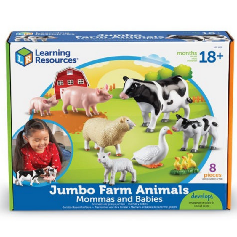 Learning Resources Jumbo Farm Animals, Mommas & Babies