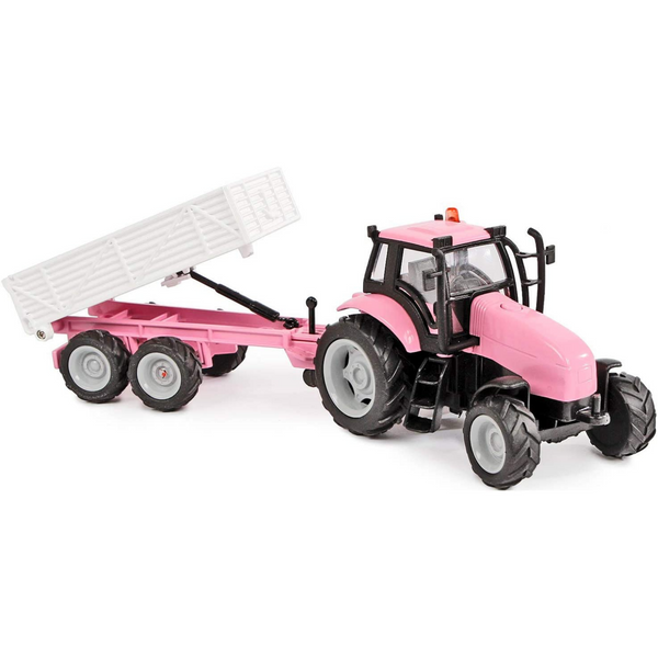 Pink Tractor & Trailer with Light & Sound