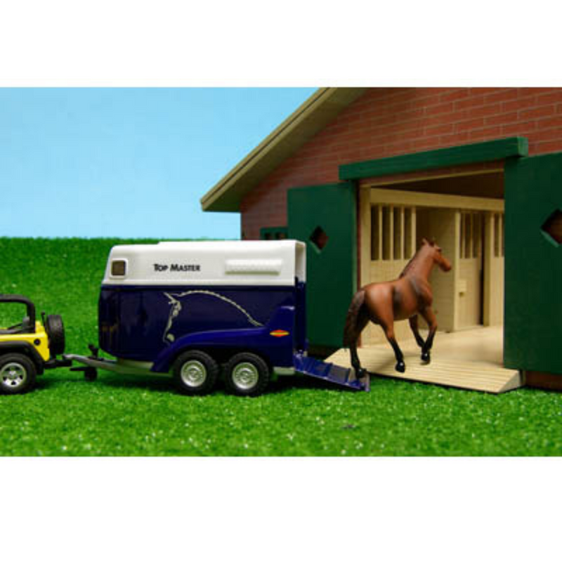Kids Globe Wooden 9-Horse Stable