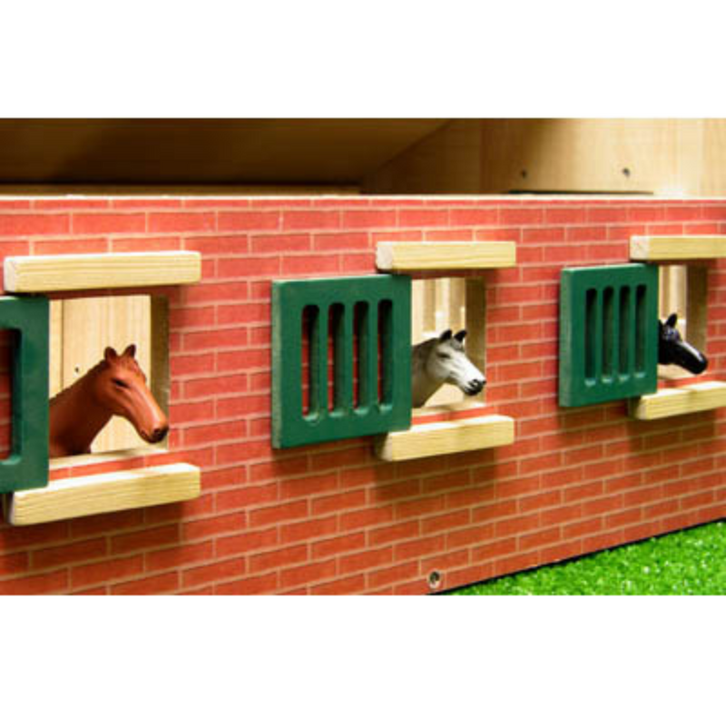 Kids Globe Wooden 9-Horse Stable