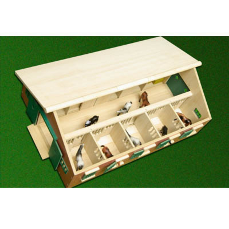 Kids Globe Wooden 9-Horse Stable