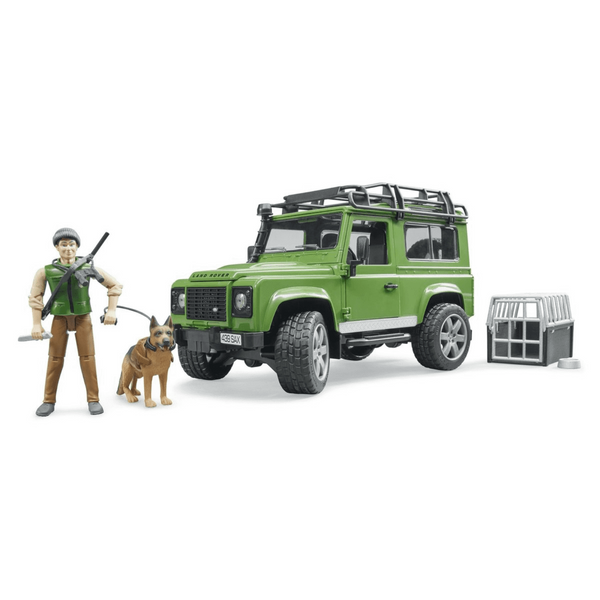 Bruder Land Rover Defender with Forest Ranger & Dog 02587