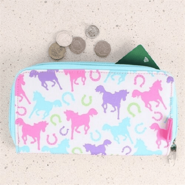 Milly Green Playful Ponies Long Wallet