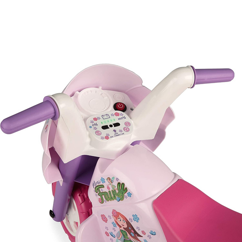 Peg Perego Mini 6v White & Pink Electric Bike