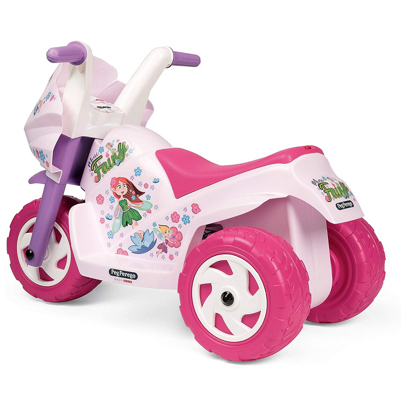 Peg Perego Mini 6v White & Pink Electric Bike