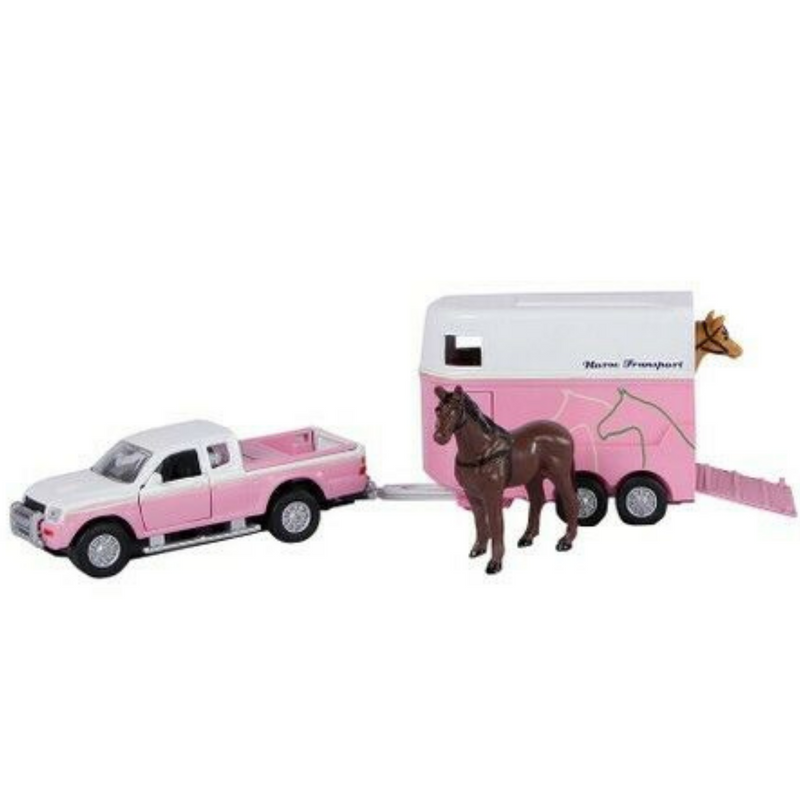 Kids Globe Mitsubishi L200 with Horse Trailer