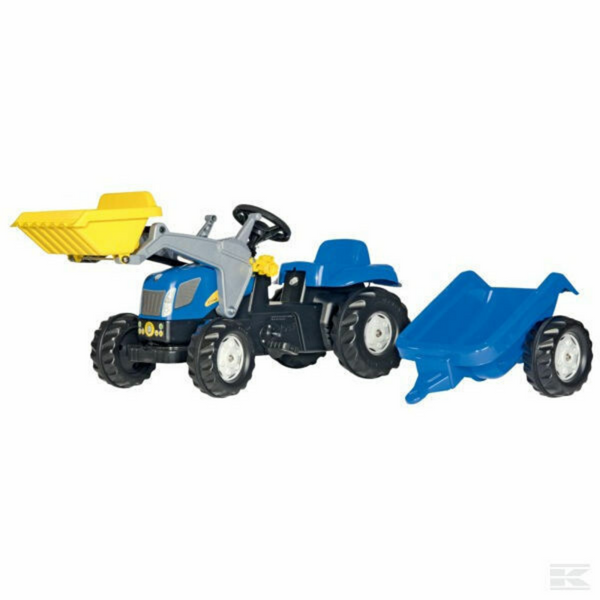 New Holland Pedal Tractor with Loader & Trailer