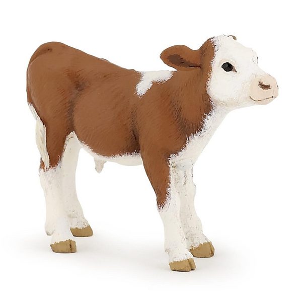 Papo Brown and White Simmental Calf