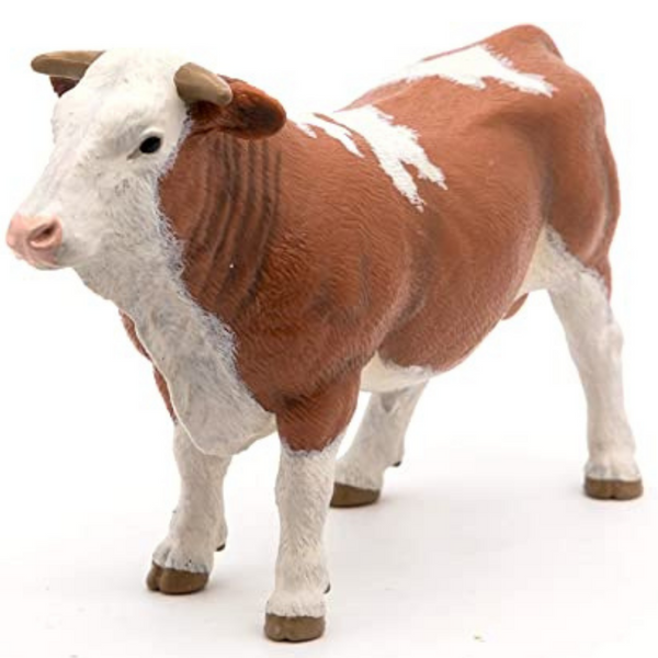 Papo Brown & White Simmental Bull