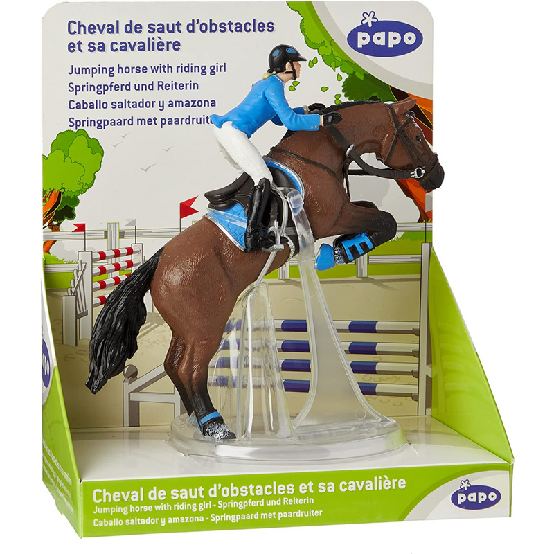 Jumping Horse with Riding Girl Papo 51560