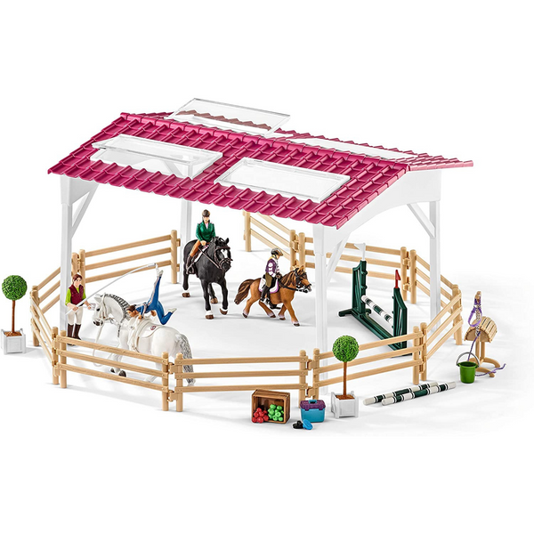 Riding School with Riders Horses 42389
