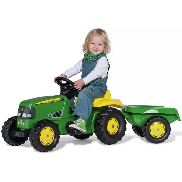 Sit on toy tractor best sale and trailer