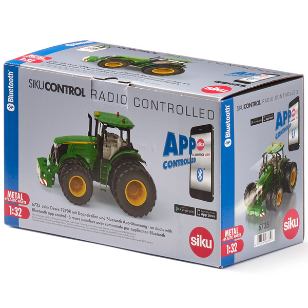 John Deere 7290R on duals, Bluetooth app control