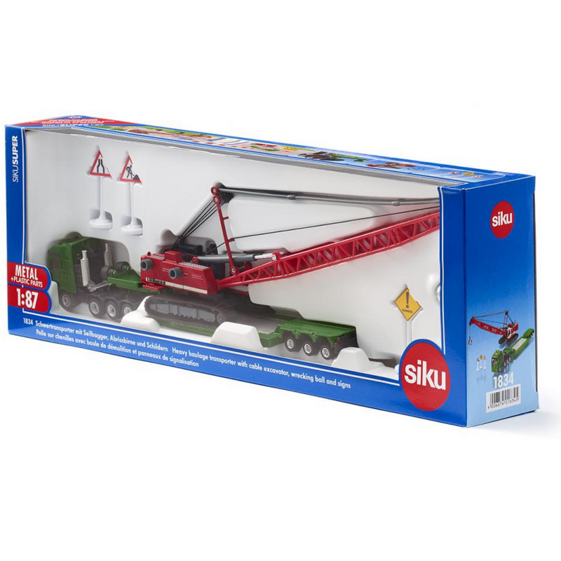 Siku Mini Transporter with Cable Excavator Set 1834