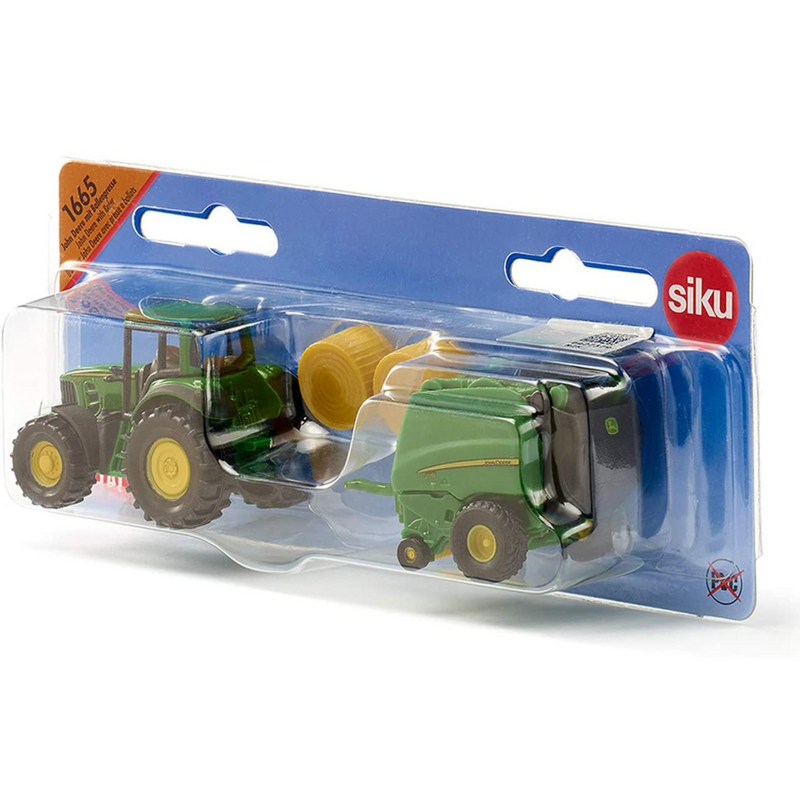 John deere tractor hot sale and baler toy