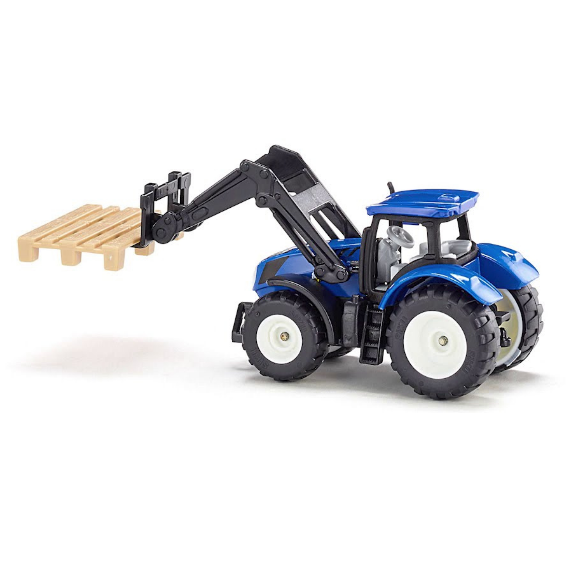 Siku Mini New Holland Tractor with Pallet Fork & Pallet