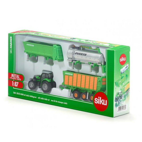 Siku Mini Tractor & Joskin Trailer Set 1848