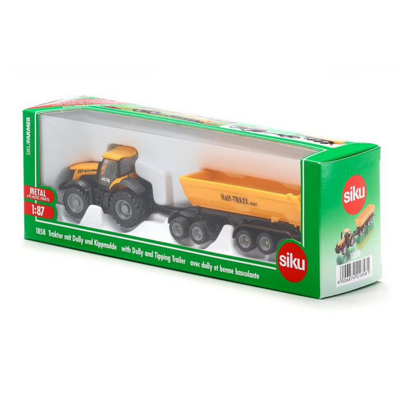 Siku Mini Tractor with Dolly & Tipping Trailer 1858