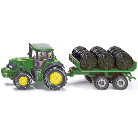 Siku Mini John Deere with Trailer & Bales