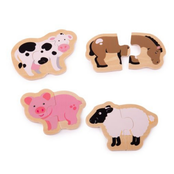 Two Piece Puzzles Farm Bigjigs