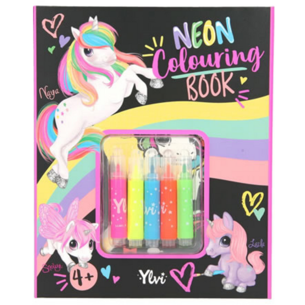 Depesche Unicorn Neon Colouring Book Set