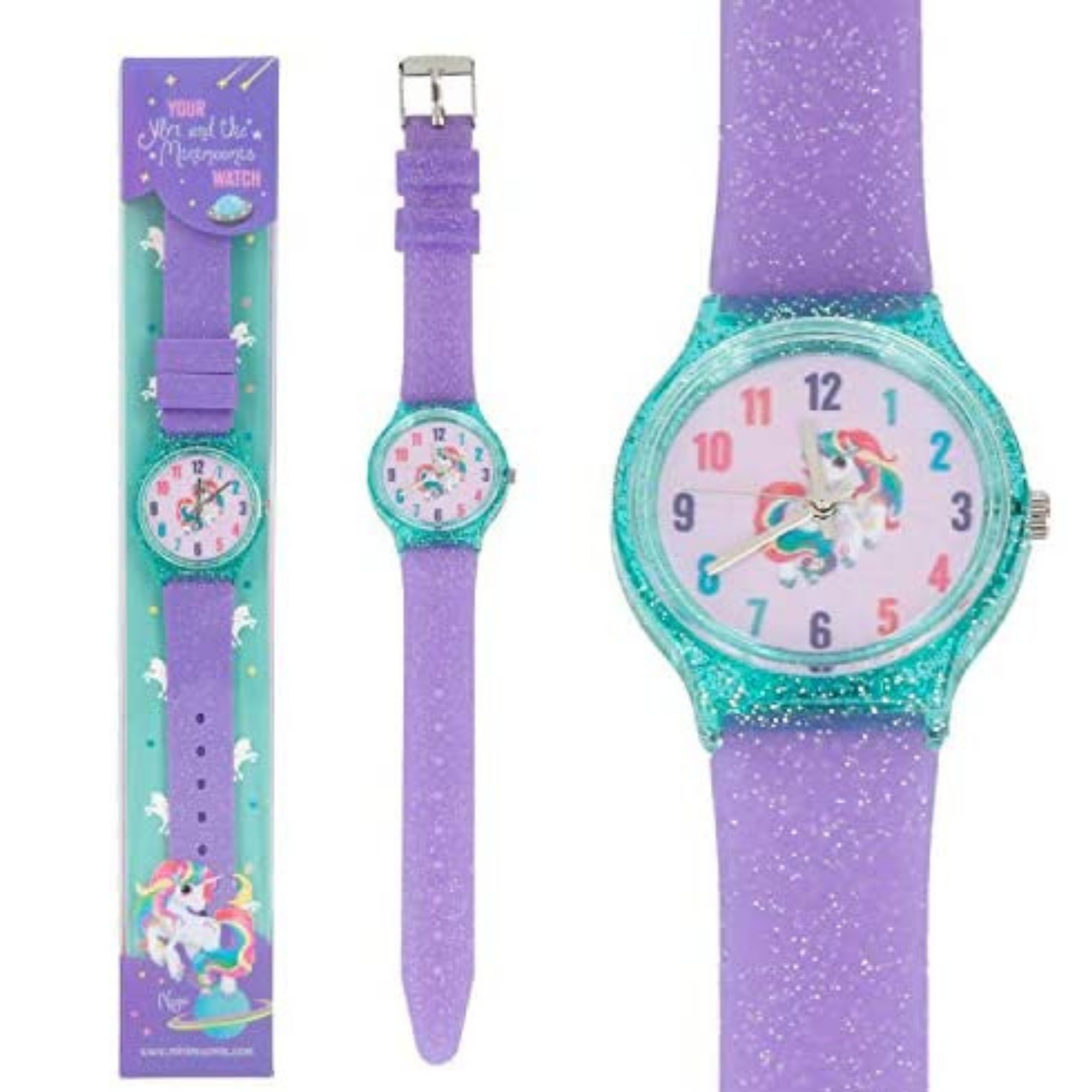  Depesche 6945 Girls Wrist Watch with Glitter Silicone Strap in Ylvi and The Minimoomis Design