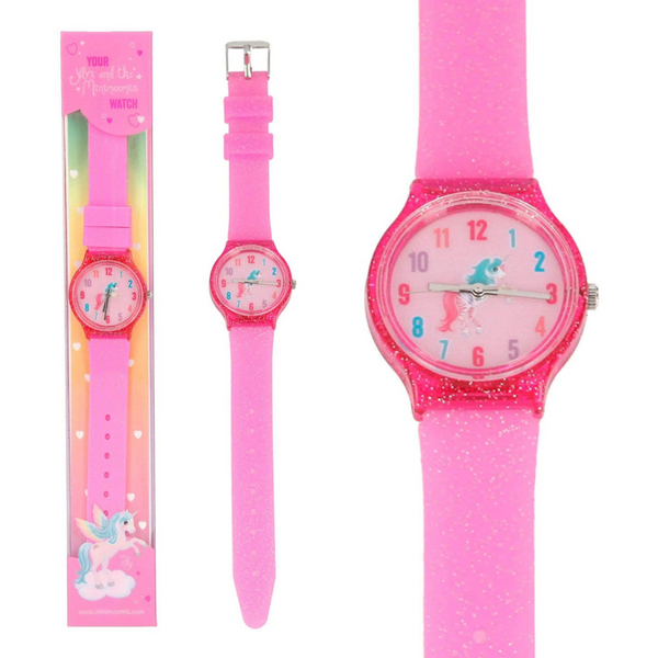  Depesche 6945 Girls Wrist Watch with Glitter Silicone Strap in Ylvi and The Minimoomis Design