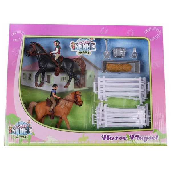 Kids Globe Horse Set with 2 Riders